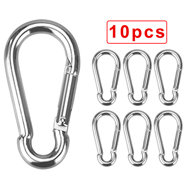 10/20pcs Mini Carabiner Keychain Alluminum Alloy D-ring Buckle Spring Carabiner Snap Hook Clip Keychains Outdoor Camping Daily Use