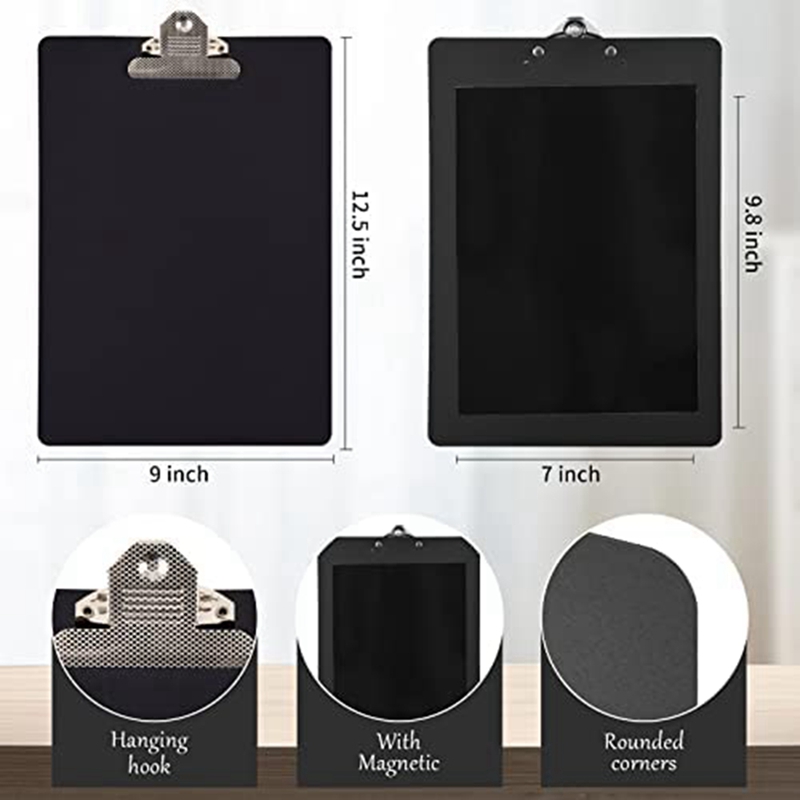 4 Pieces Magnetic Clipboards Letter Size Clipboards 9x12.5 Inch Standard  Clip For Refrigerator For Office Classroom Home