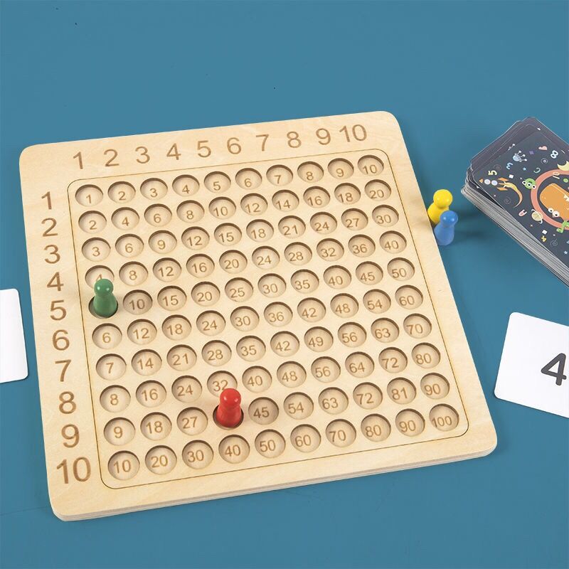 Montessori Multiplication Addition Board Game Kids Learning Educational Toys Math Counting Board Interactive Thinking Game Toys
