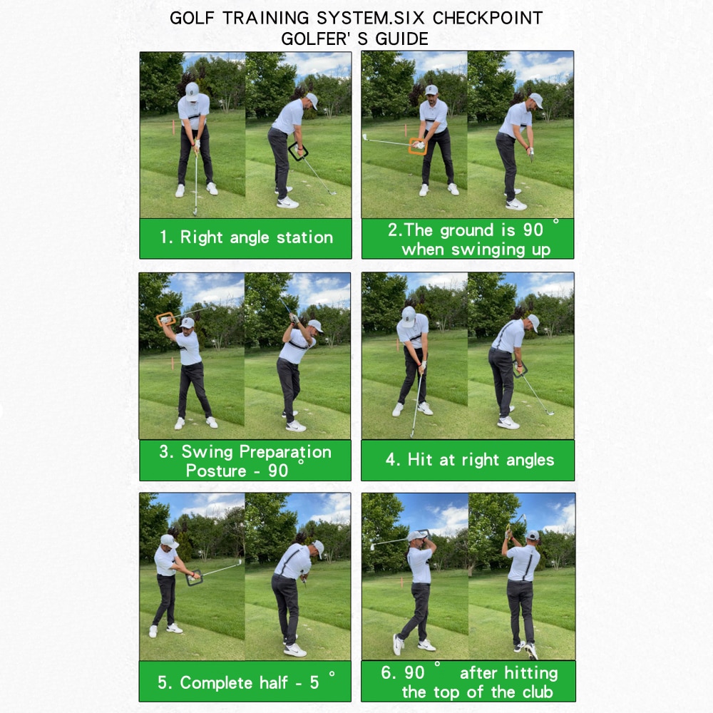 Golf Swing Trainer Portable Golf Swing Training Aid Golf Swing Plane Corrector Swing Arm Correct Posture Auxiliary Training Tool