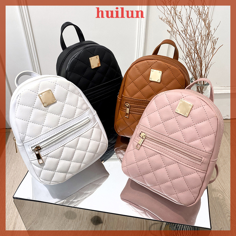 huilun Pu Leather Mini Women Backpack Multi Function Pack School Backpack Shoulder Bags Small Ladies Casual Daypack Rucksack