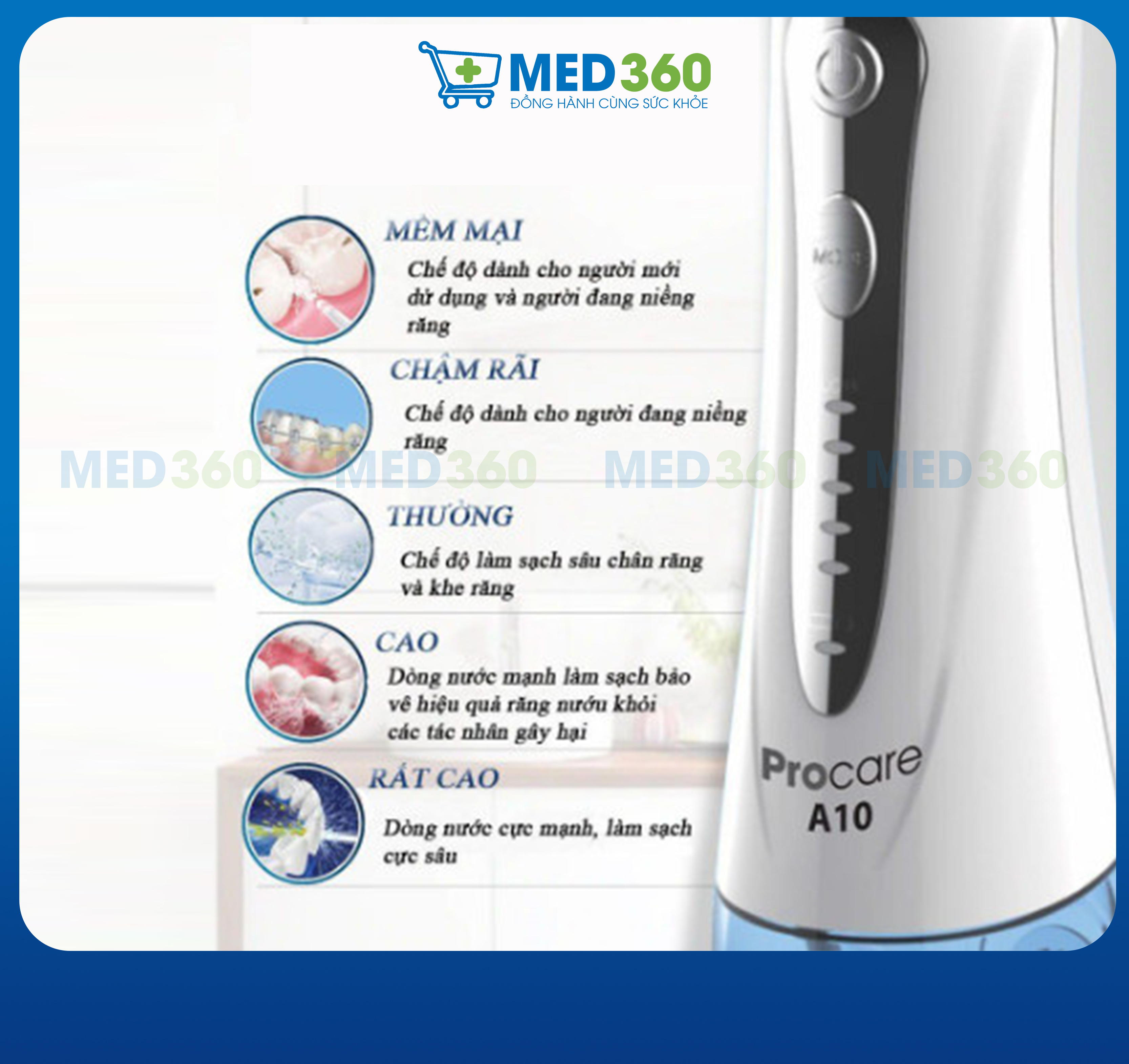 Máy tăm nước Procare A10 - TBYT Med360