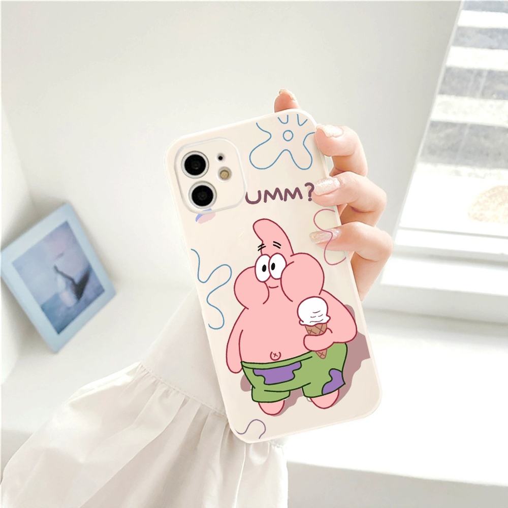 Ốp lưng iphone hình patrick, tpu cạnh vuông , mềm bvc cho iphone6/6s/7/8/7plus/8plus/6plus/6splus/11/11pro//11promax.- phụ kiện sen