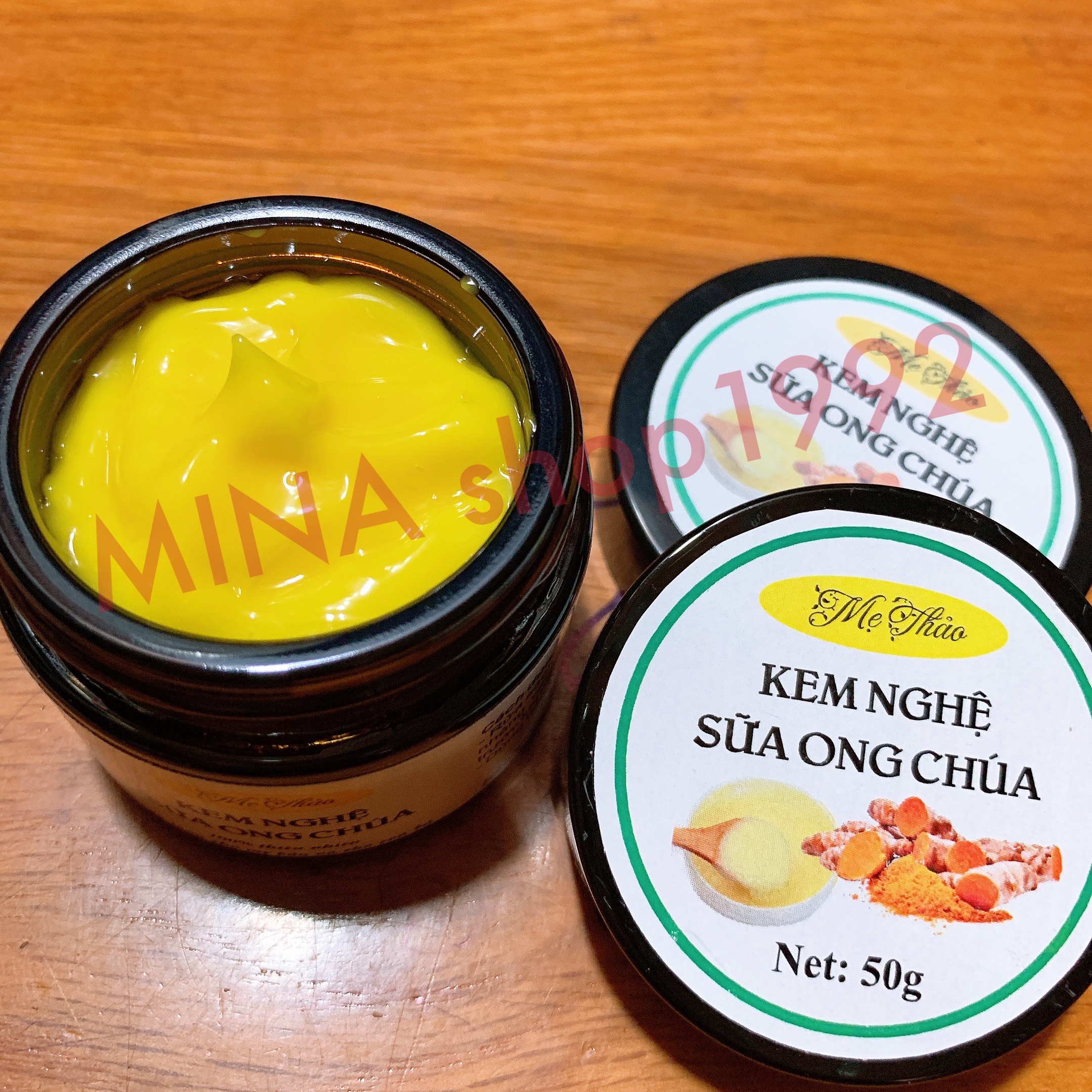 [50 G] KEM NGHỆ SỮA ONG CHÚA CAO CẤP - HANDMADE - 100% TỰ NHIÊN