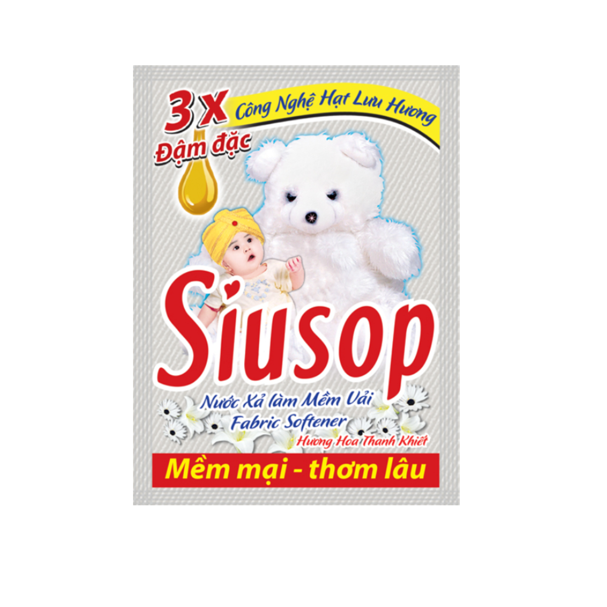 Dây 10 Gói Nước Xả Siusop 20ml/Gói - Trắng