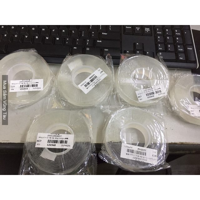 [Cuộn 1/2/3 mét; Loại dày] Cuộn keo 2 mặt silicon siêu dính trong suốt