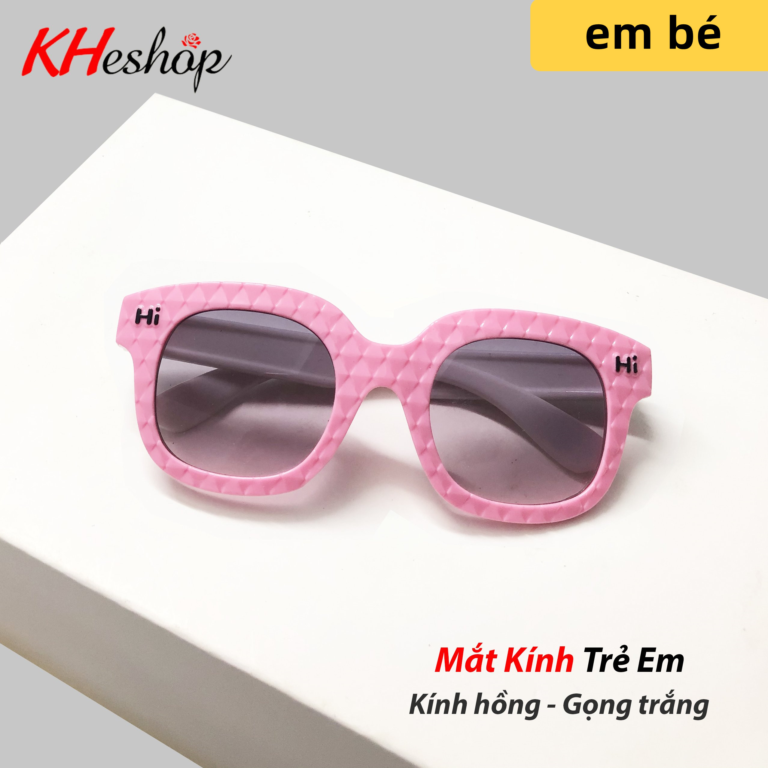 Kính mắt thời trang, kính râm đi nắng cho bé chữ Hi mã Y1559 - kheshop