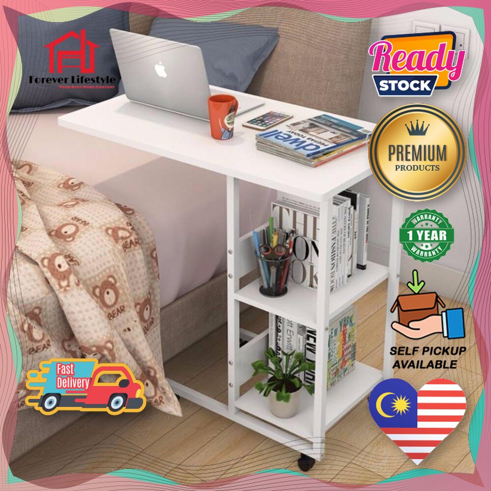 3Tier Bedside or Side Table with Roller Wheels Lazada