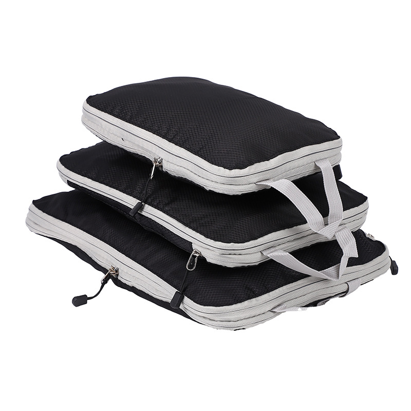 3pcs khối đóng gói nén kho lưu trữ có thể mở rộng vali du lịch Túi xách đựng đồ