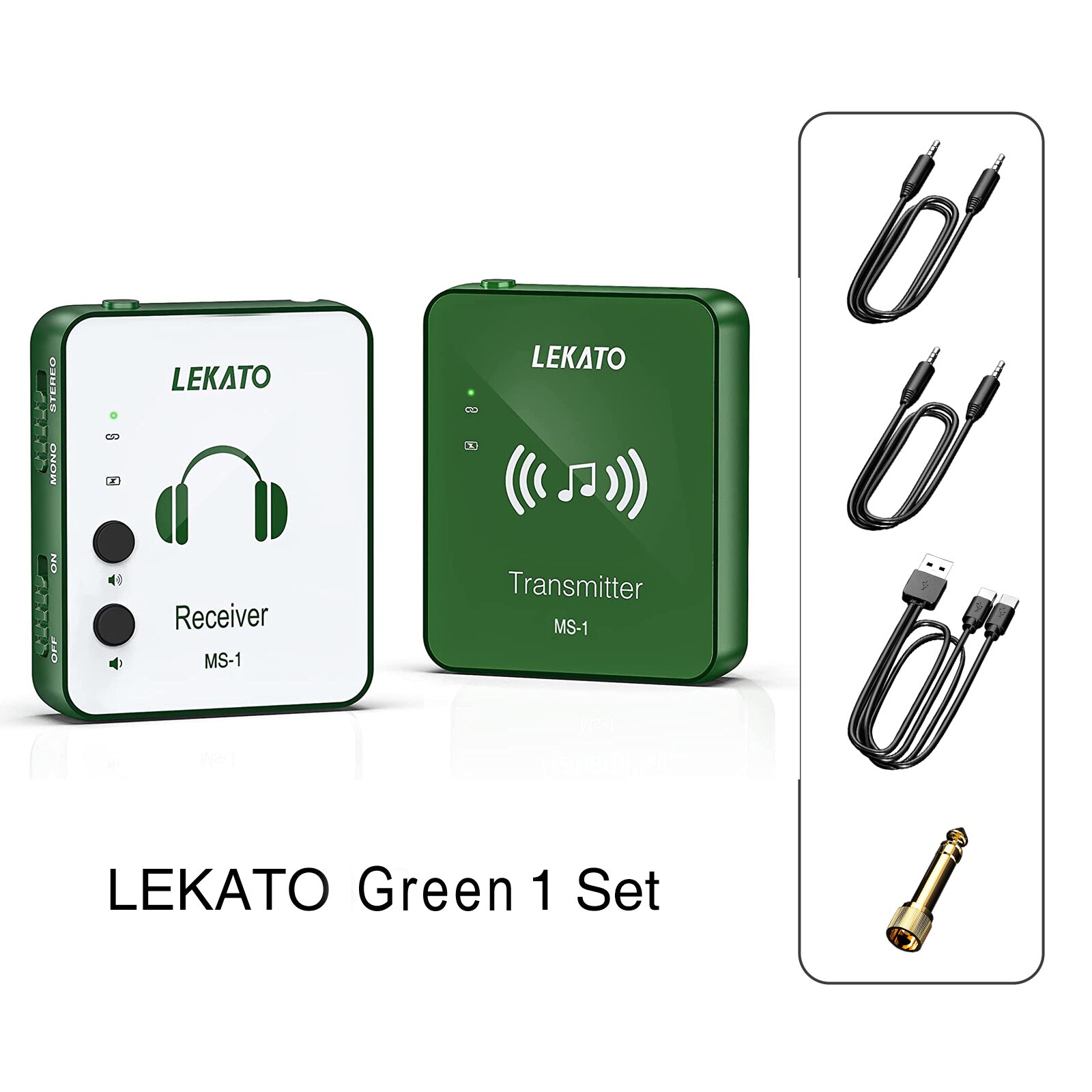 LEKATO MS-1 Wireless in-Ear Monitor System Transmitter Receiver