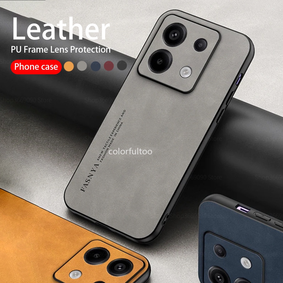 Da thuộc da cừu vỏ điện thoại Cho Redmi Note 13 Pro Cộng Với 13Pro + Note13 Note13Pro 5G bề mặt lì Trường Hợp nhựa TPU mềm Silicone Vỏ bảo vệ Cover Quay Lại