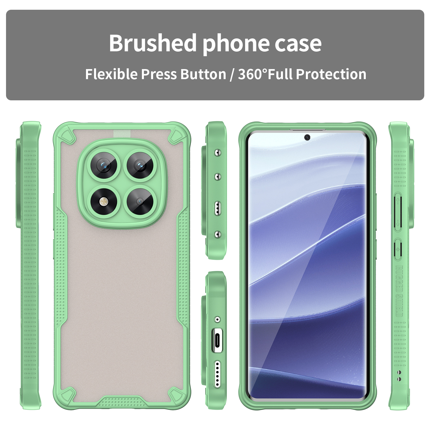 Xiaomi Redmi Note 14 Pro Plus 5G Waterproof and Shockproof Frosted Phone Case.