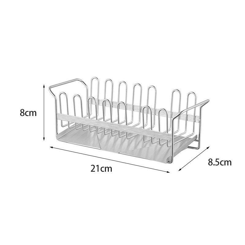 ZUOGUAN Stainless steel sink kitchen multifunctional shelf table sponge rag drain storage rack