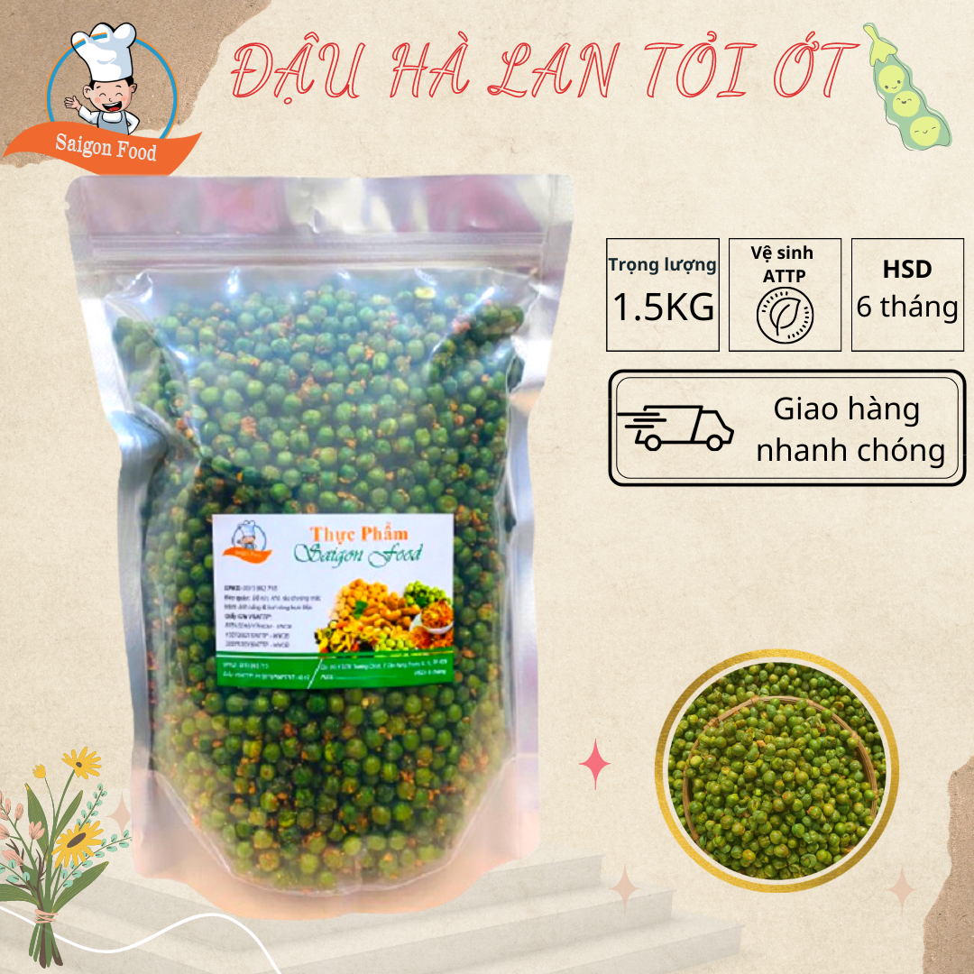 [HCM]1.5kg đậu hà lan tỏi ớt VSATP