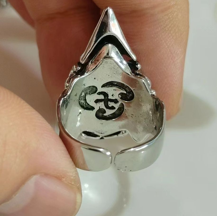 Mecha Mecha Helmet Ring Men's Single Ring Personality Duffian Handsome Trendy Men's Ring. 