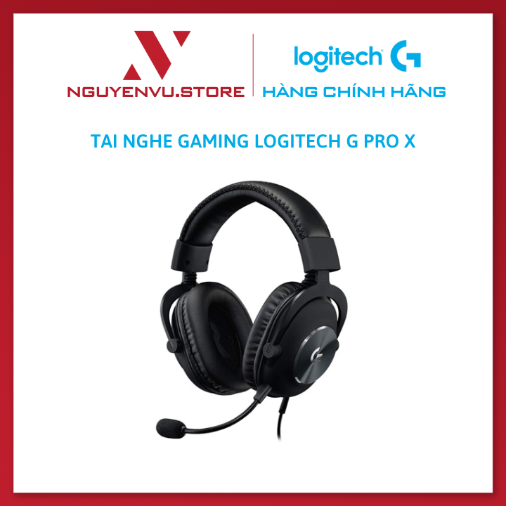 Logitech G Pro X wired game headphones-mic blue voice surround sound pro-g 50mm speaker screen non-authentic rubber ear pads-Intl