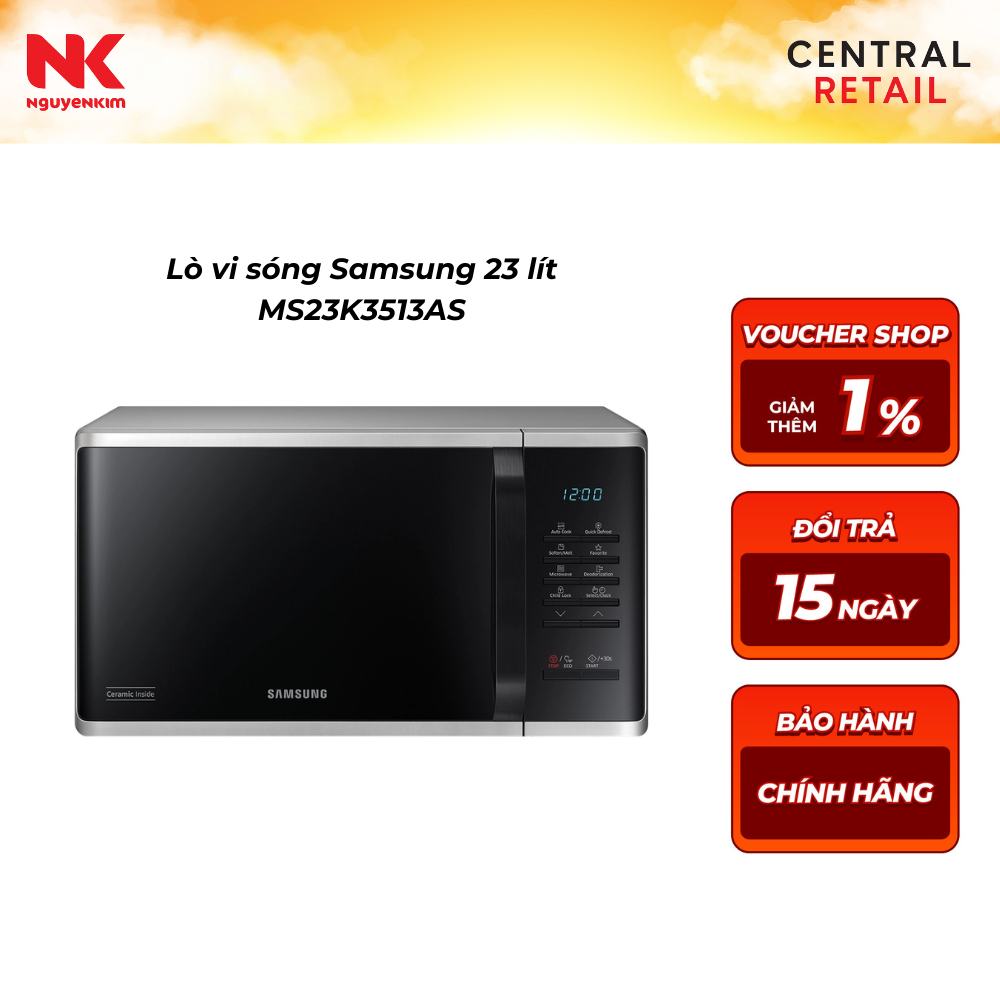 Lò vi sóng Samsung 23 lít MS23K3513AS