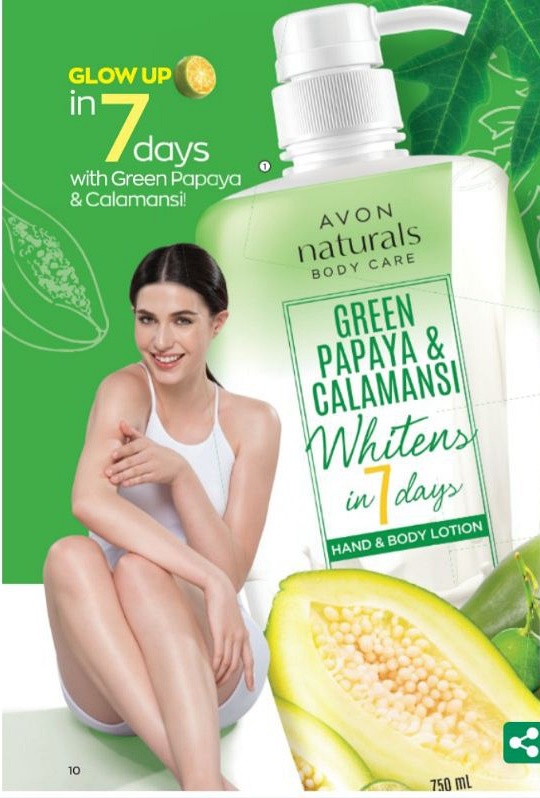 AVON Naturals Hand and Body Lotion Papaya & Soy Milk/ GREEN PAPAYA