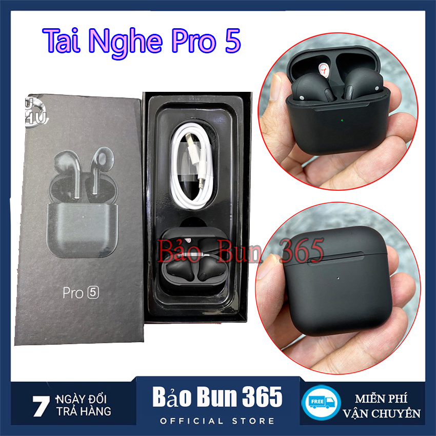Tai Nghe Bluetooth Pro 5 Phiên Bản 2022 Cảm Ứng Bluetooth 5.0 Âm Thanh Sống Động Đàm Thoại Sắc Nét [1 đổi 1] thumbnail