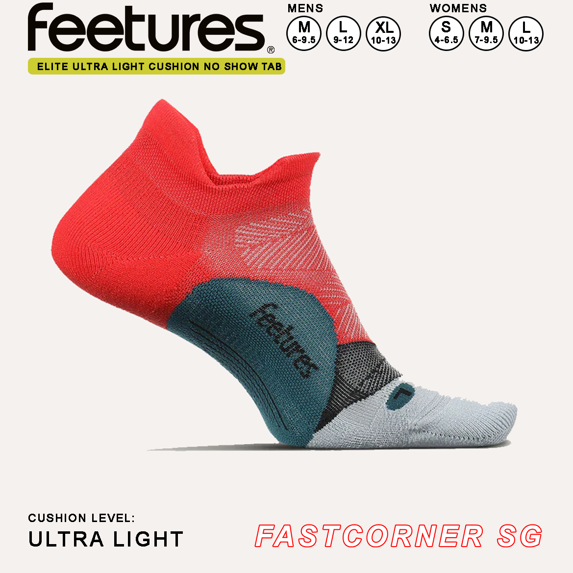 Feetures Elite Ultra Light Cushion NST SS22 premium momentum quick dry