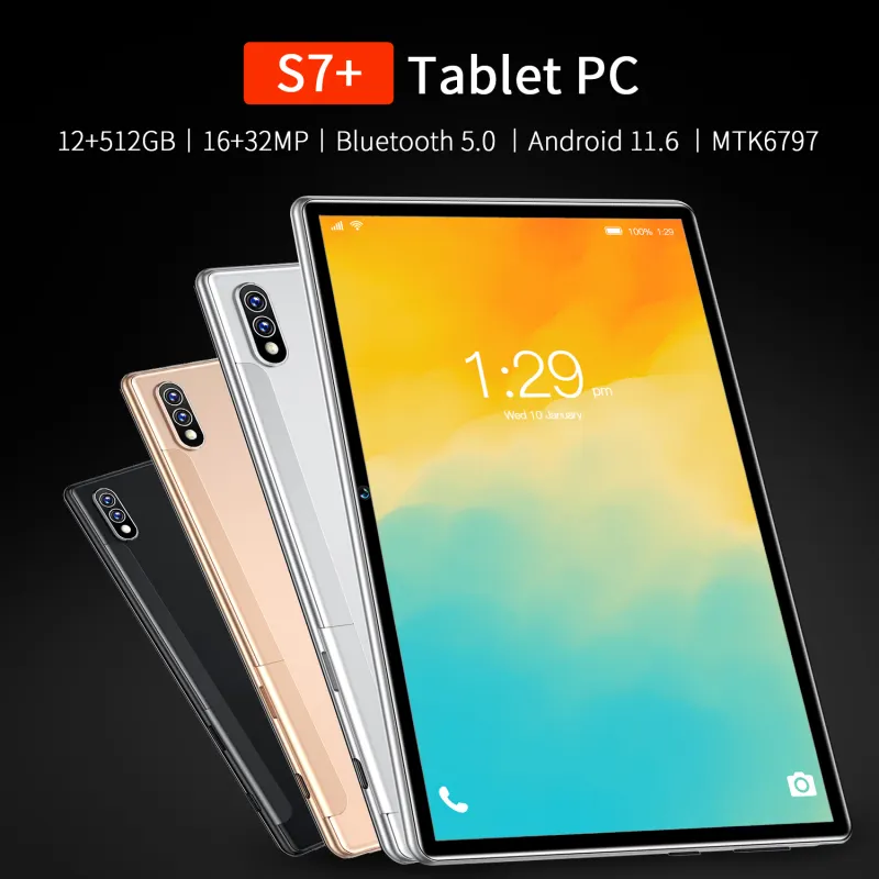 ภาพหน้าปกสินค้าLazMaII TOP1 แท็บเล็ตถูกๆ Sg Galaxy S7+ Tablet PC+ ใหม่ แท็บเล็ต 4g/5G แท็บเล็ตโทรได้ Screen Dual Sim Andorid Full HD จัดส่งฟรี รองรับภาษาไทย หน่วยประมวลผล แท็บเล็ตสำหรับเล่นเกมราคาถูก RAM12G ROM512G ไอเเพ็ด แท็บเล็ต แท็บเล็ตราคาถูกๆ จากร้าน Tablet_Eternal บน Lazada