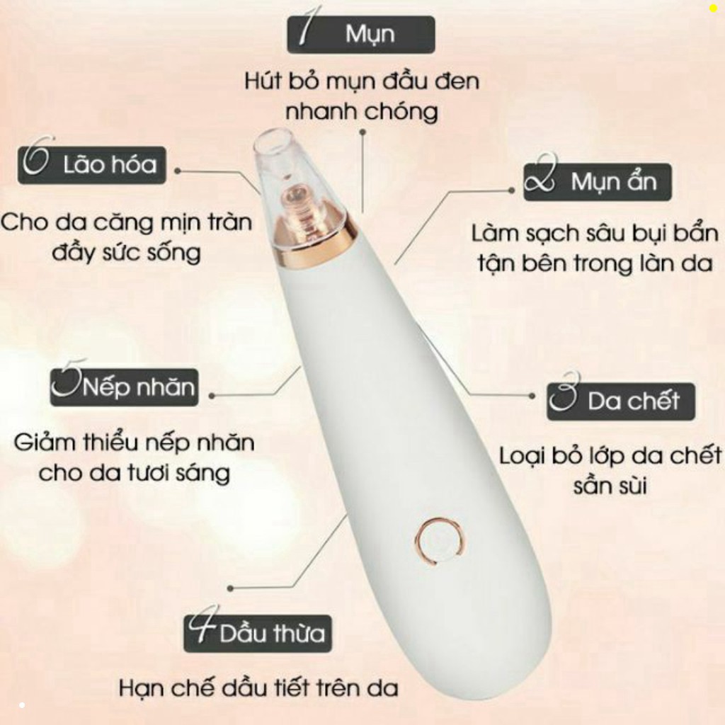 Máy Hút Mụn Cầm Tay Cao Cấp BLACK HEAD DETECTOR