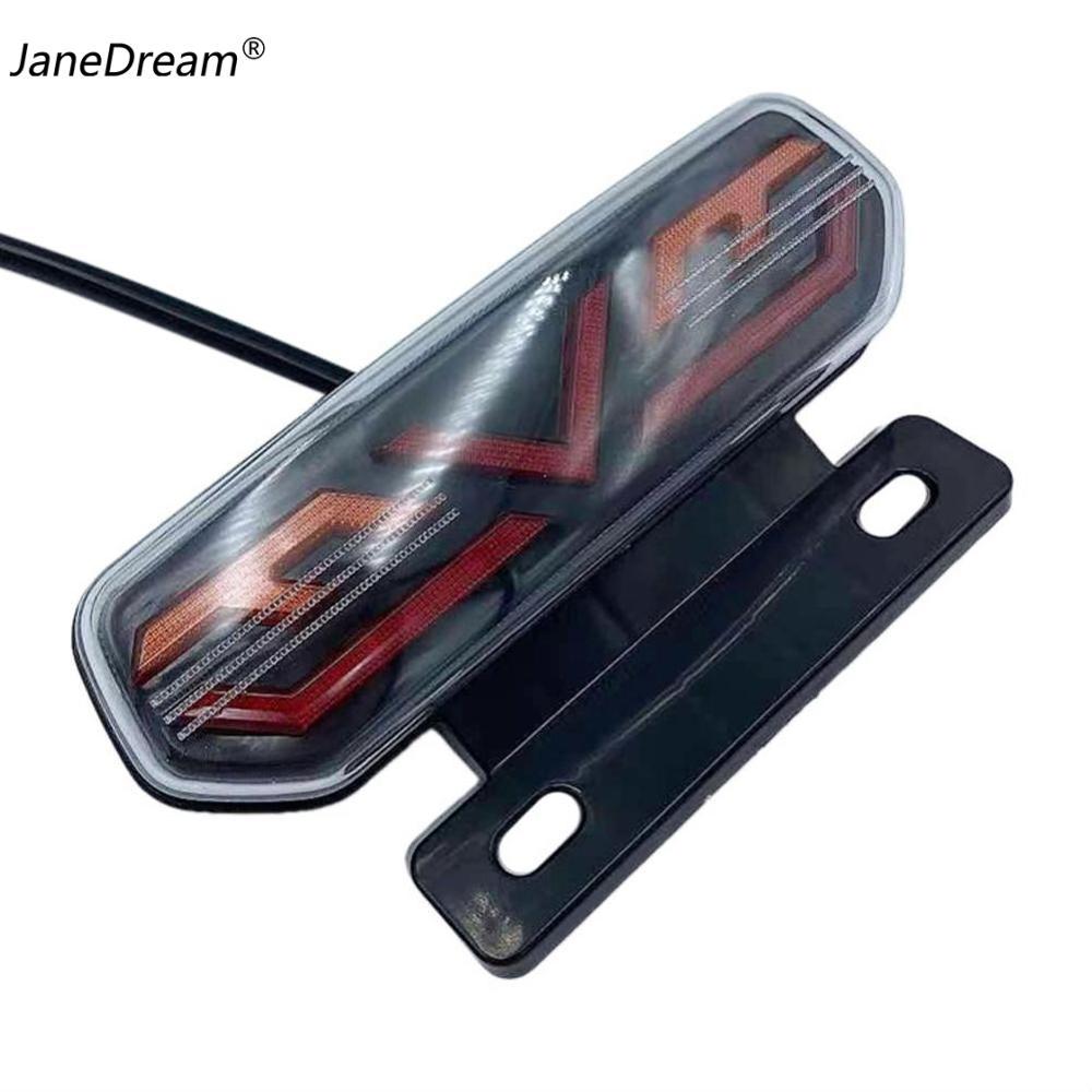 JaneDream 12V LED Motorcycle Rear Lights Brake Light Motorbike Stop Turn Signal Direction Indicator Blinker ATV Tail Light