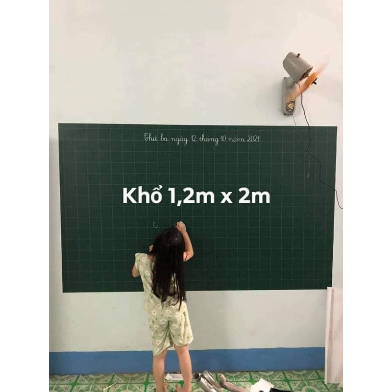 Bảng decal dán tường kẻ ô li viết phấn Hàng Loại 1