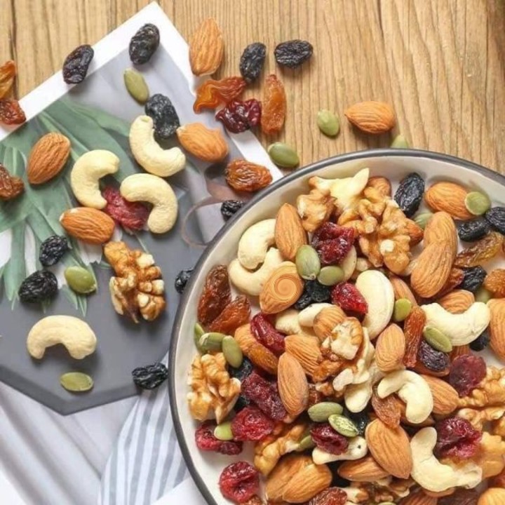 Mix hỗn hợp 5 loại hạt dinh dưỡng túi 453g . đồ ăn vặt