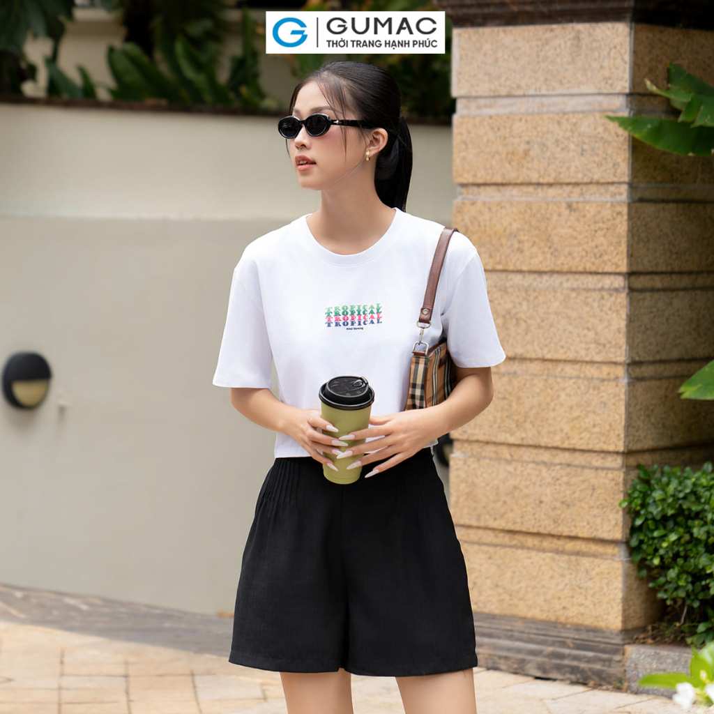 [20H 6.7 - 9.7| Voucher 10-18%] Áo thun nữ in phối màu thời trang GUMAC ATE05063