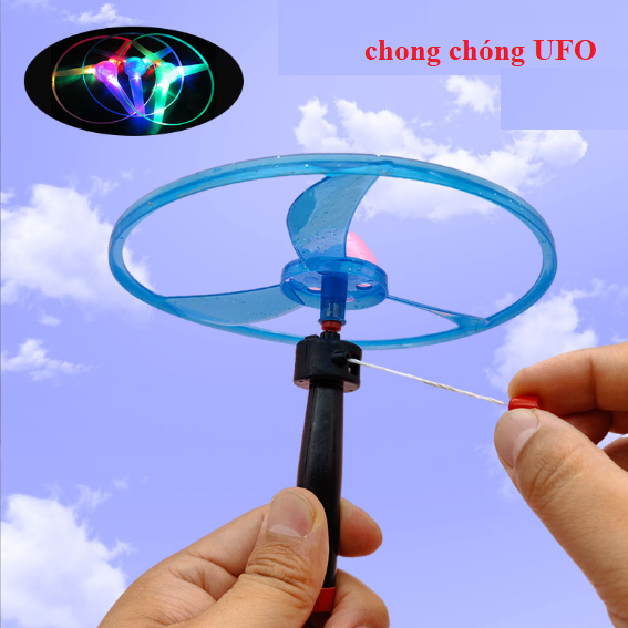 ĐỒ CHƠI TRẺ EM CHONG CHÓNG KÉO UFO 16CM
