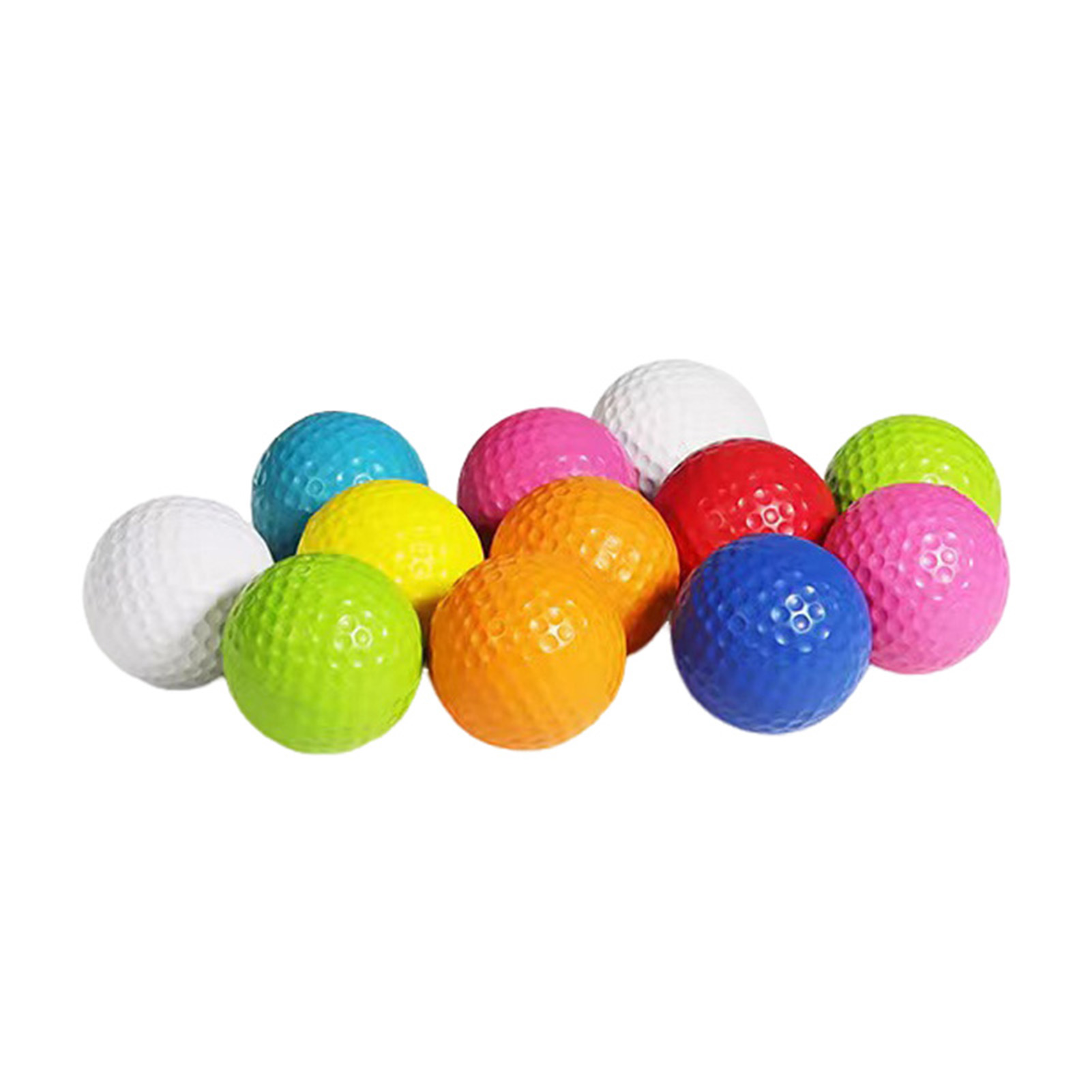 12Pcs Realistic Dimple Golf Balls Long Lasting Improve Accuracy Never Lose Practice Balls for Indoor Outdoor 12Pcs Design: The