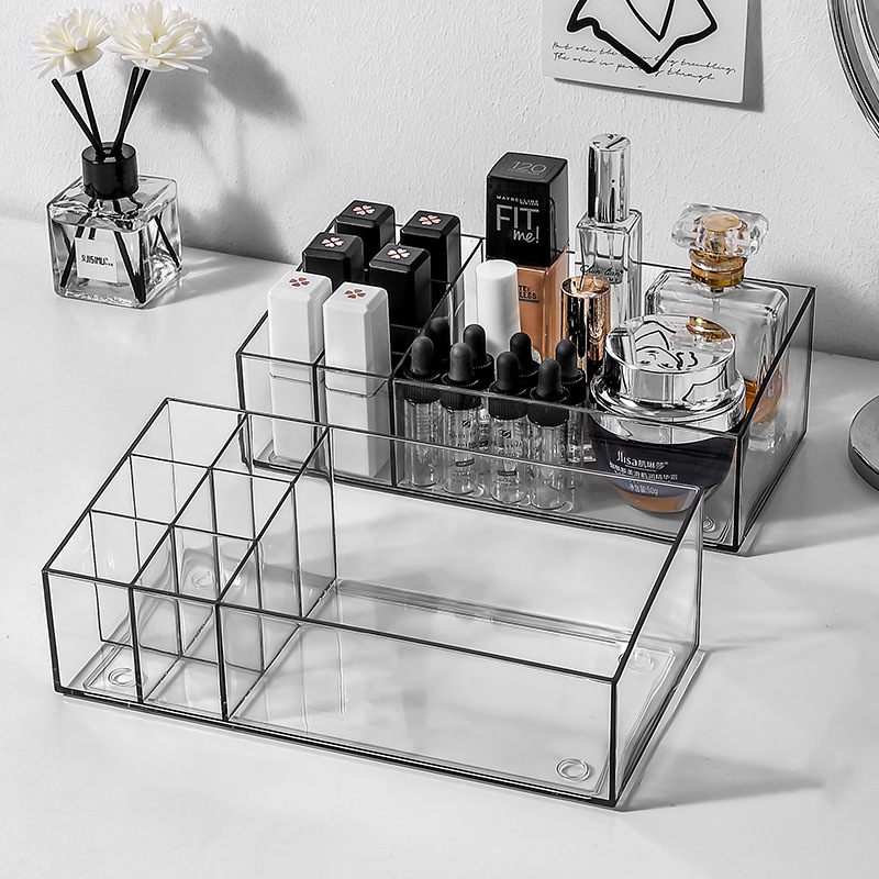 Storage box desktop drawer-type cosmetics storage multi-compartment transparent storage shelf multi-function
