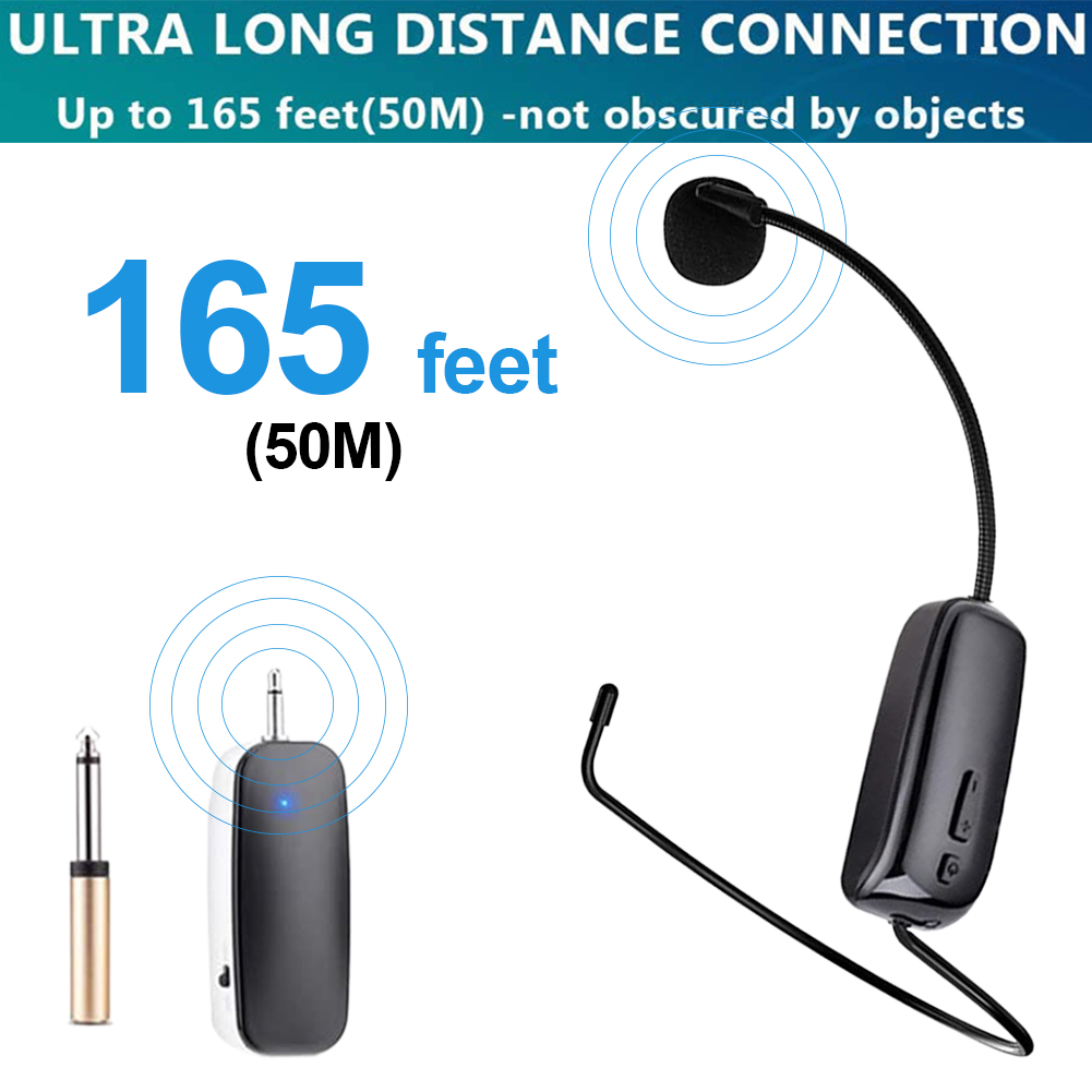 Multifunctional UHF Wireless Microphone Headset Mic System Headset Mic and Handheld Mic