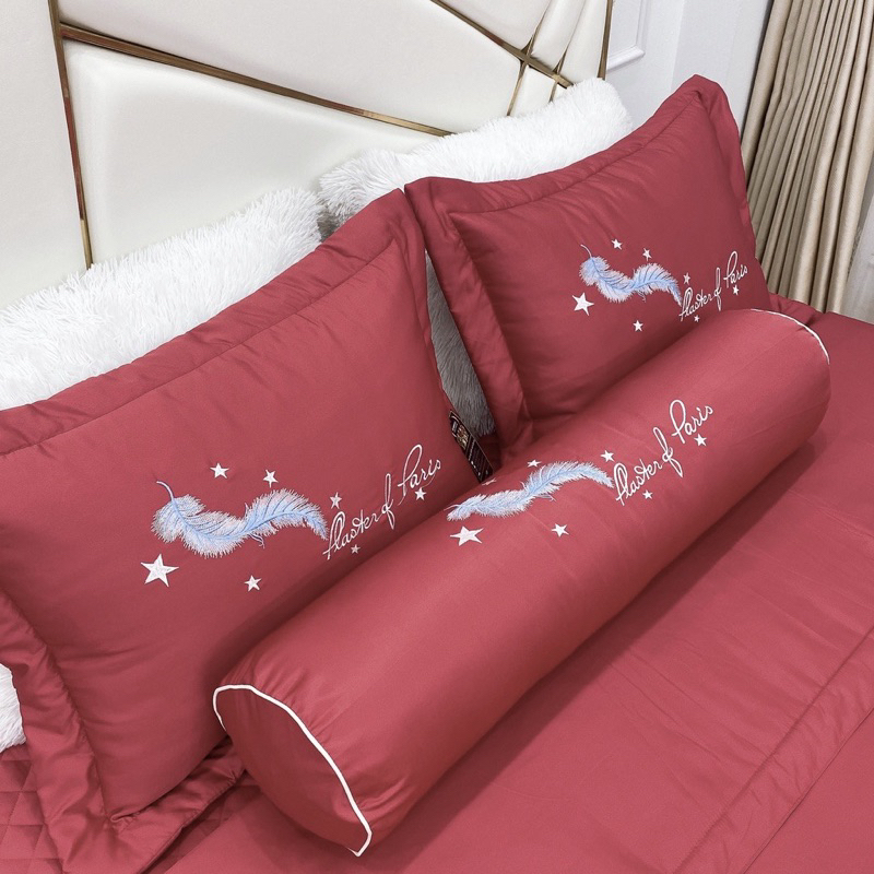 Vỏ gối ôm chất liệu Lụa Sateen ( Có kéo khoá )