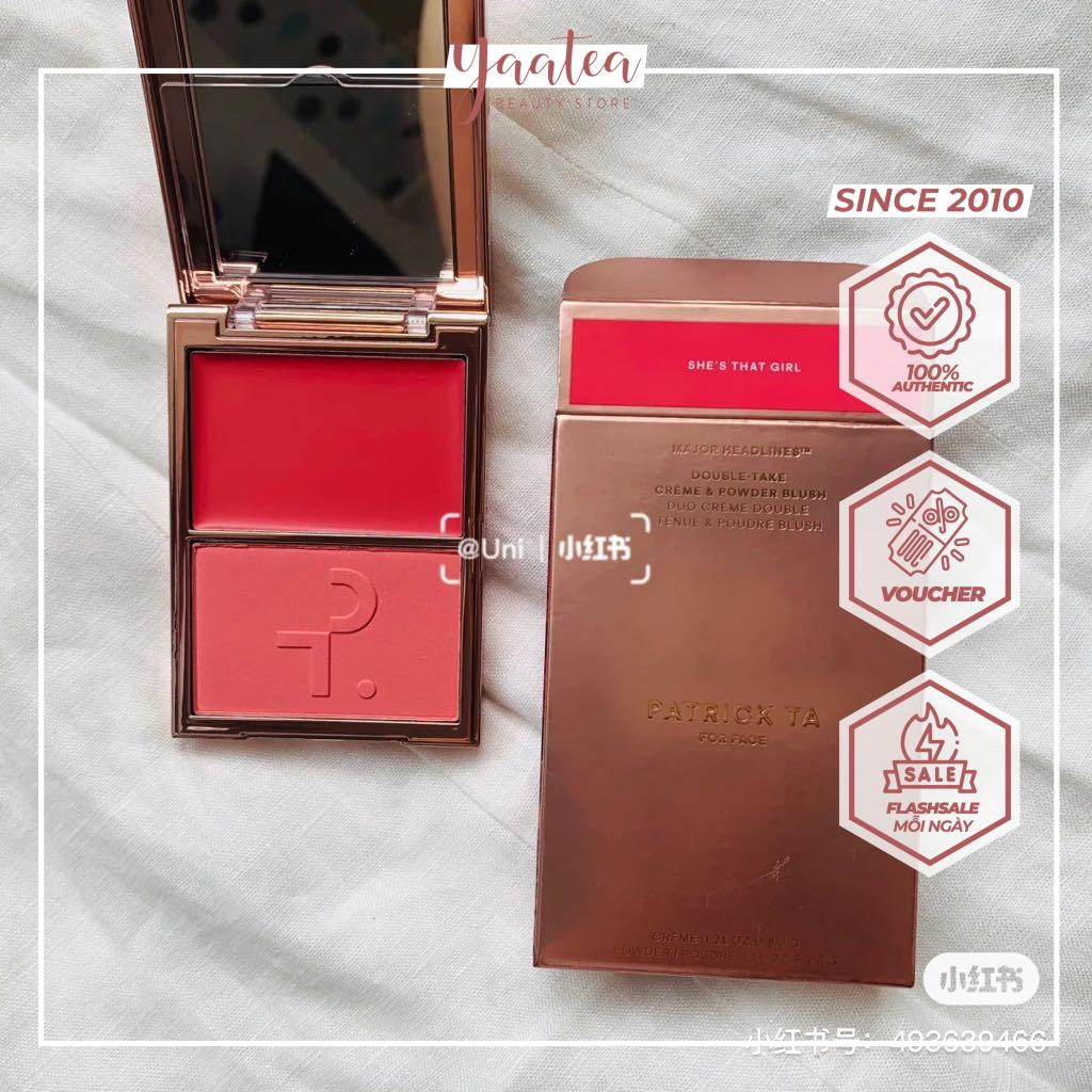 Má Hồng PaTrick Ta Double-Take Cream And Powder Blush Duo