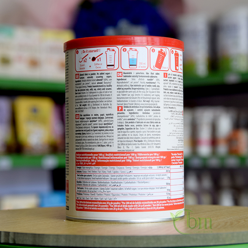 Sữa bột hạnh nhân hữu cơ 400g – Ecomil