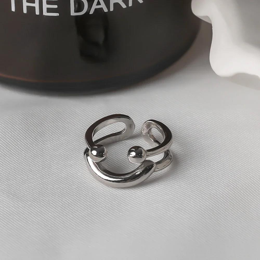 Yuanyan%20New%20Silver%20Color%20Smile%20Shape%20Ring%20for%20Women%20Girls%20Y2K%20Stainless%20Steel%20Rings%20Adjustable%20Opening%20Ring%20Fashion%20Jewelry%20Friend%20Gifts%20-%20Image%206