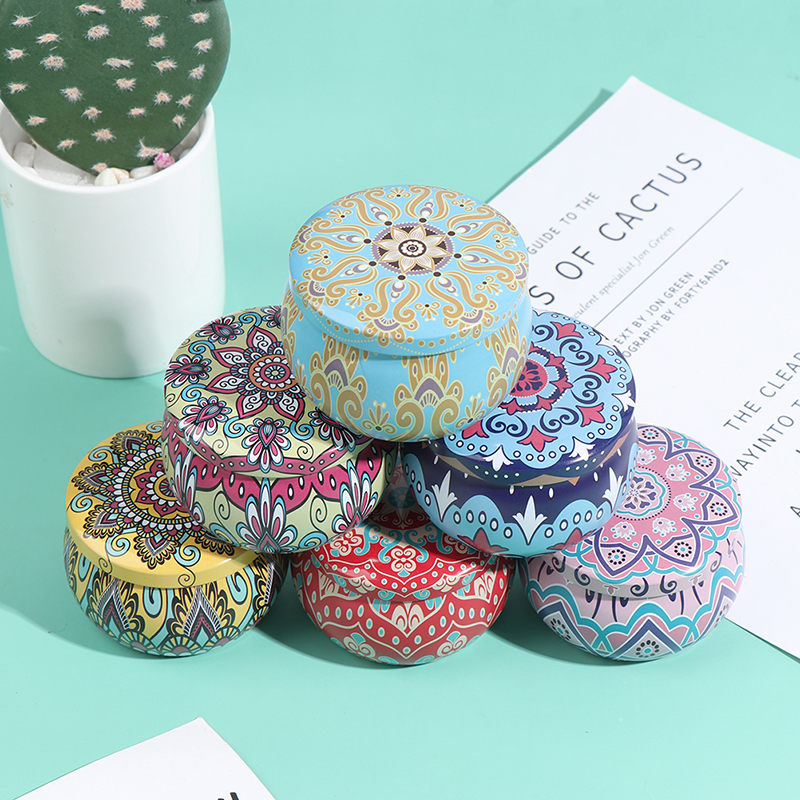 【Best value】 New Candy Box Drum-shaped Cookie Box Party Supply Tea Pot Tin Box Jewelry Box.