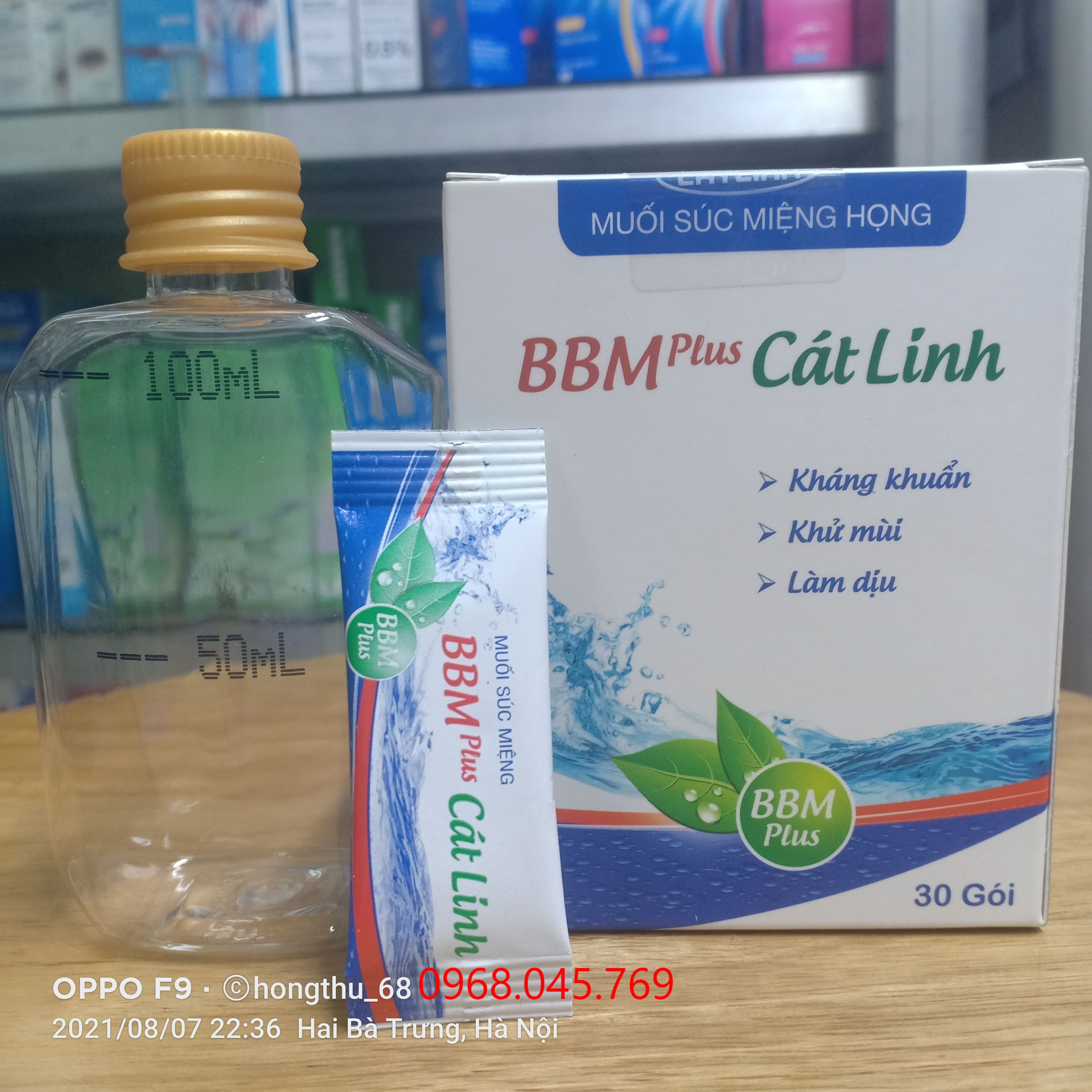 Muối súc miệng họng BBM Plus Cát Linh