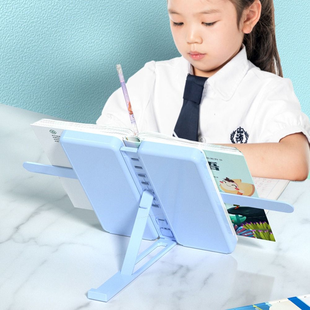 Str6177 xách tay có thể điều chỉnh đọc sách kệ sách Giá đỡ sách bút trường hợp lưu trữ bằng văn bản Bracket với clip