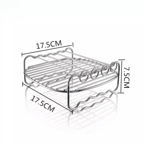 【คลังสินค้าพร้อม】หม้อทอดAir Fryer Rack MultiPurposeสองชั้นที่วาง