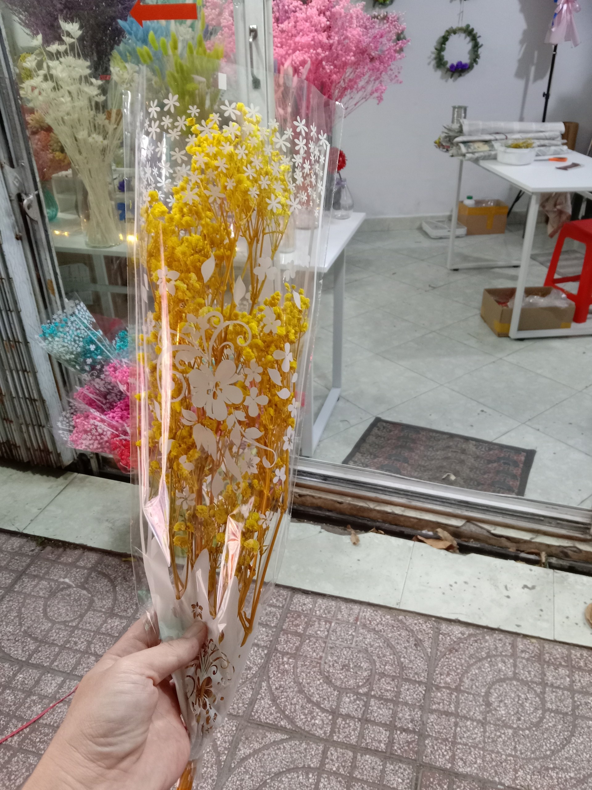 hoa khô - bó hoa baby - 45g