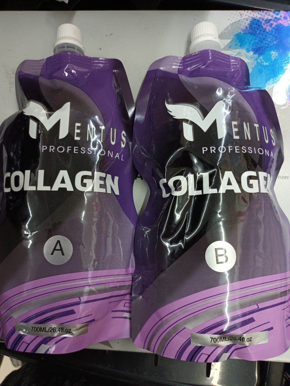 Kem nhuộm tóc đen , nâu thảo dược phủ bạc collagen mentus 700ml x2