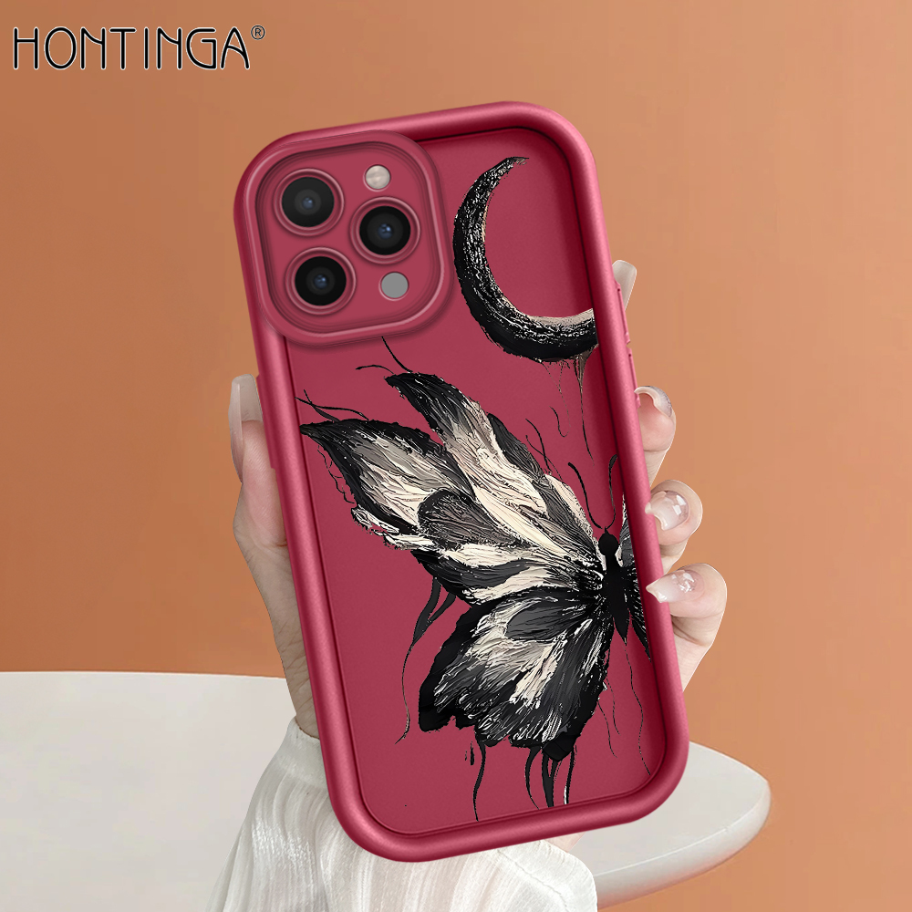 Hontinga%20for%20iPhone%2016%20Pro%20Max%2016%20Plus%20Back%20Cover%20black%20butterfly%20Pattern%20Ladder%20Soft%20Camera%20Protection%20Rubber%20Phone%20Case%20for%20Girls%20-%20Image%202