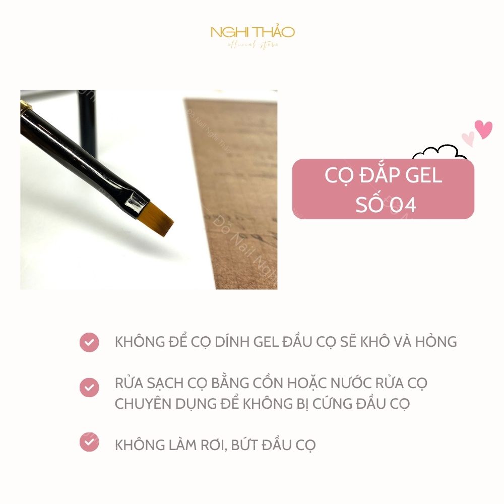 Cọ đắp gel đầu vuông Jeliva 04