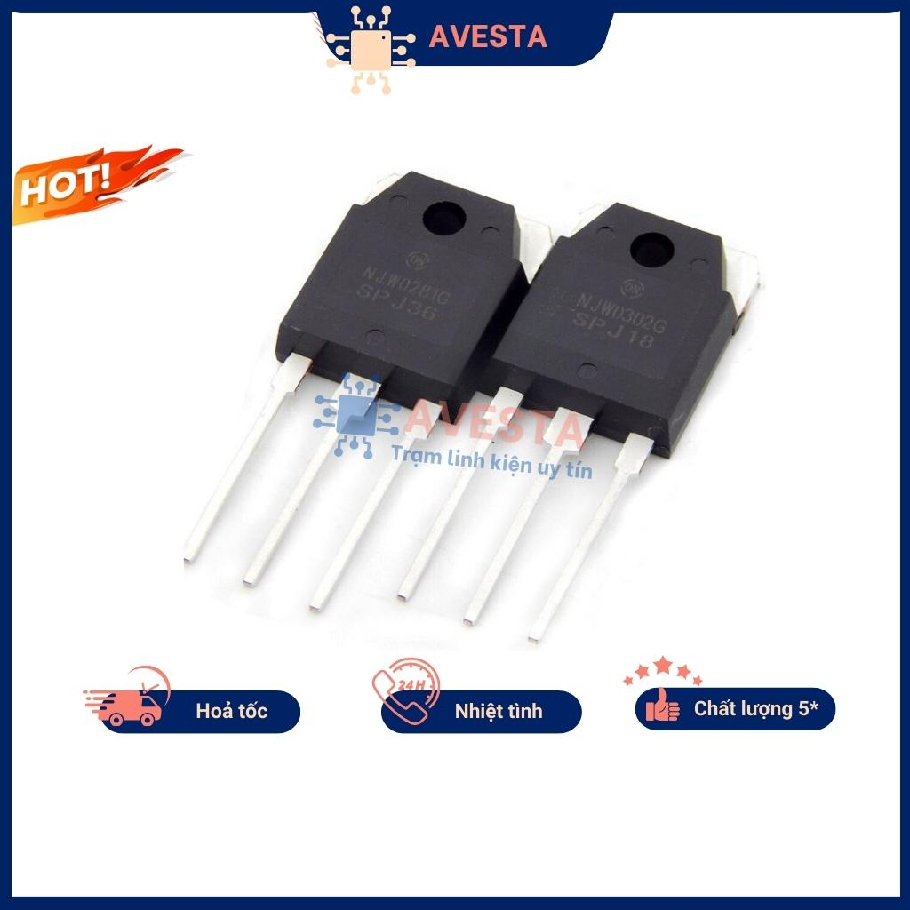 Njw0302 njw0281 cặp sò âm thanh 15a 250v tháo máy nguyên bản avesta