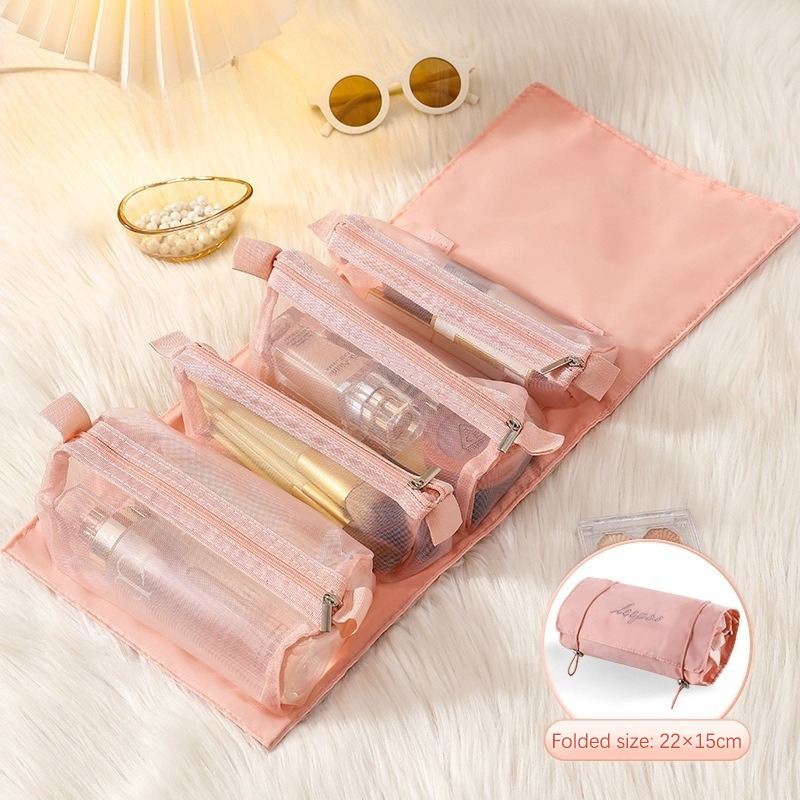 4 In 1 Detachable Folding Cosmetic Bag Portable Travel Toiletry Storage Bags Luolong.