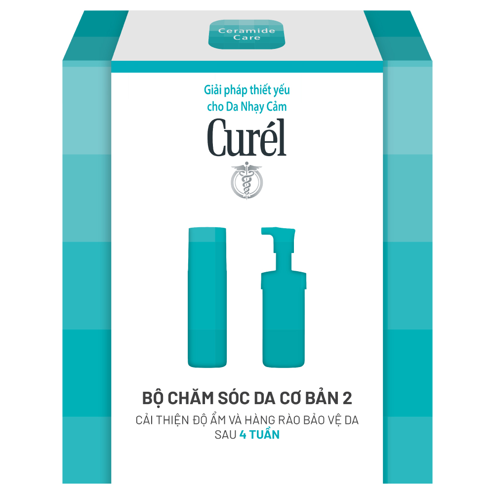 Combo Curél Chăm Sóc Da 2 Cấp Ẩm Chuyên Sâu Intensive Moisture (Lotion Dưỡng Da II 150ml Tặng Sữa Rửa Mặt Dạng Bọt 90ml)