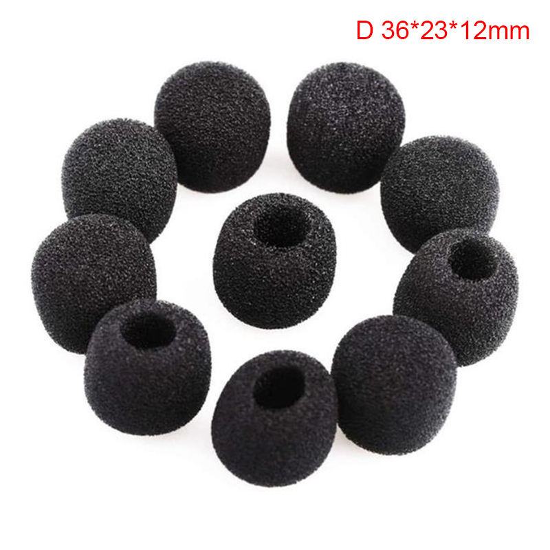 Maoyuanxing 10Pcs Mini Microphone Cover Headset Replacement Foam Mic Cover Windshield